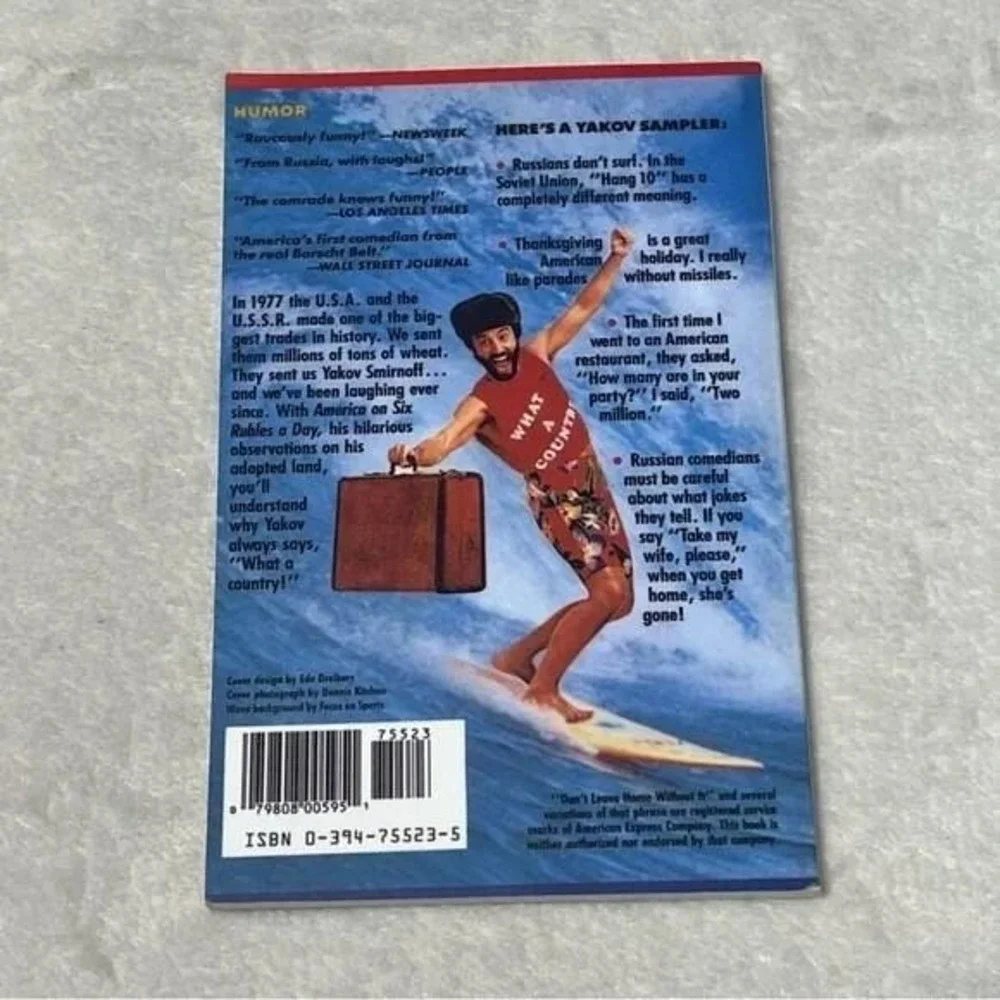 America on Six Rubles a Day Yakov Smirnoff Comedy Book Signed